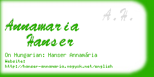 annamaria hanser business card